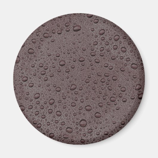 Aimant gouttelettes d'eau marron (Devant)