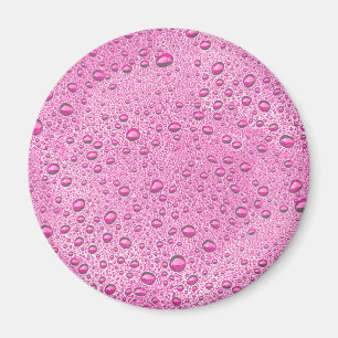 Aimant gouttelettes d'eau roses chaudes