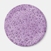 Aimant gouttelettes d'eau violette (Devant)