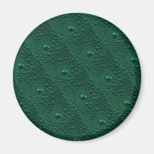 Aimant Gouttes d'eau sur métal vert
