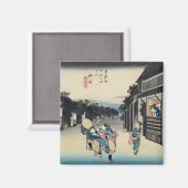 Aimant Goyu : Des serveuses qui recherchent des voyageurs (Recto/Verso)