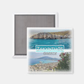 Aimant GR0115 Europe, Grèce, Zakynthos, réfrigérateur (Recto/Verso)