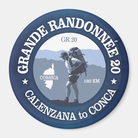 Aimant GR20 Corse (BG) (Devant)