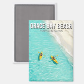 Aimant Grace Bay Beach Turks and Caicos Travel (Recto/Verso)