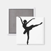 Aimant Graceful Ballerina Silhouette (Recto/Verso)