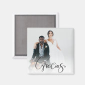 Aimant Gracias Photo Merci Favoriser (Recto/Verso)