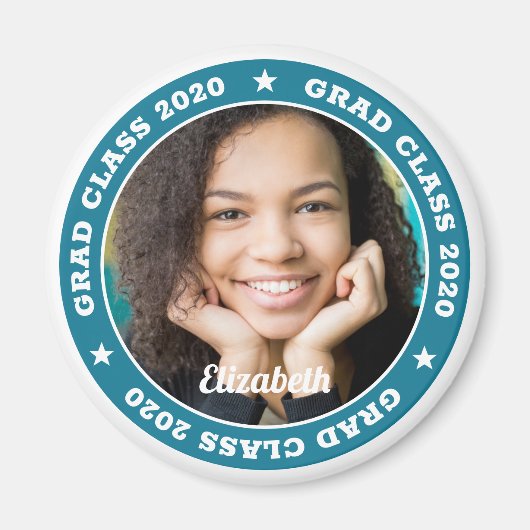 Aimant Grad Class 20XX Graduation Moderne Photo personnal (Devant)