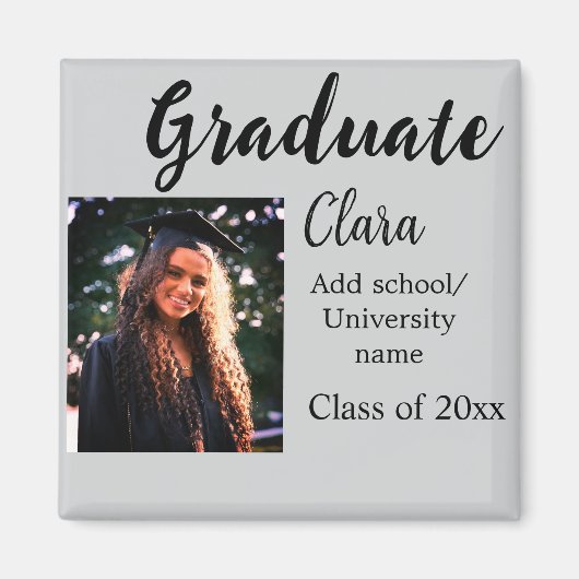 Aimant Graduation ajouter nom classe de 20xx félicitation (Devant)