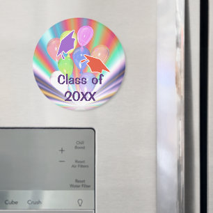 Aimant Graduation Célébration Casquettes et ballons Magne