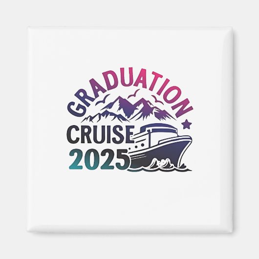 Aimant Graduation Cruise 2025 - Correspondance de voyage  (Devant)