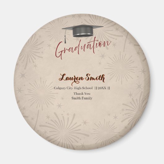Aimant Graduation Guest Book Modern Keepsake  (Devant)