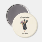 Aimant Graduation personnalisée de l'aquarelle (8) (Recto/Verso)