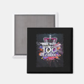 Aimant Graffiti 100th Day Funny Outfit terminé 100 jours (Recto/Verso)