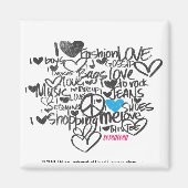 Aimant Graffiti Aqua (Devant)