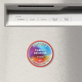 Aimant Graffiti Art Famille Retrouvailles Souvenirs Round (In Situ (Lave-vaisselle))