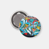 Aimant Graffiti de métro urbain (Recto/Verso)