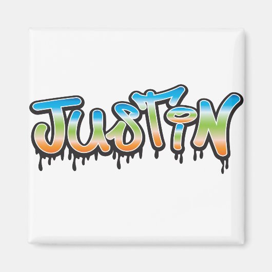 Aimant Graffiti Justin Your Name (Devant)