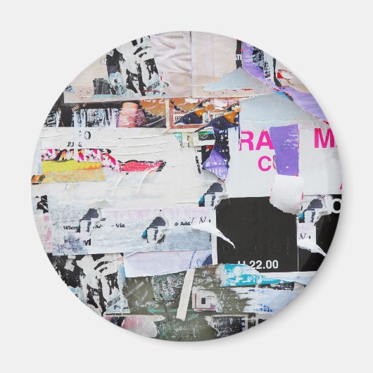 Aimant Graffiti mur Banksy style papier déchiré (Devant)