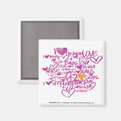 Aimant Graffiti orange/violet (Recto/Verso)