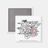 Aimant Graffiti rose (Recto/Verso)