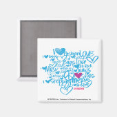 Aimant Graffiti violet/aqua (Recto/Verso)