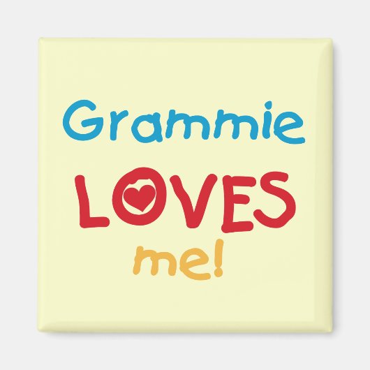 Aimant Grammie m'aime T-shirts et cadeaux (Devant)