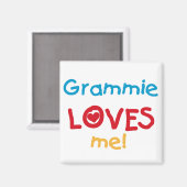 Aimant Grammie m'aime T-shirts et cadeaux (Recto/Verso)