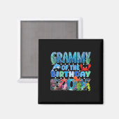Aimant Grammy De L'Anniversaire Boy Aquarium Sea Animals (Recto/Verso)