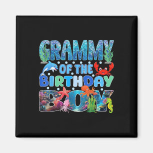 Aimant Grammy De L'Anniversaire Boy Aquarium Sea Animals