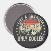 Aimant Gramps comme un grand-père seul Glacière cercle ré (Recto/Verso)
