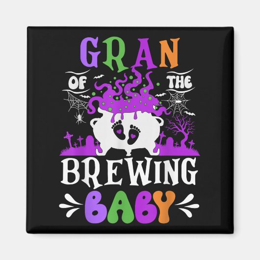 Aimant Gran Of The Brewing Baby Grandma To Be Halloween (Devant)