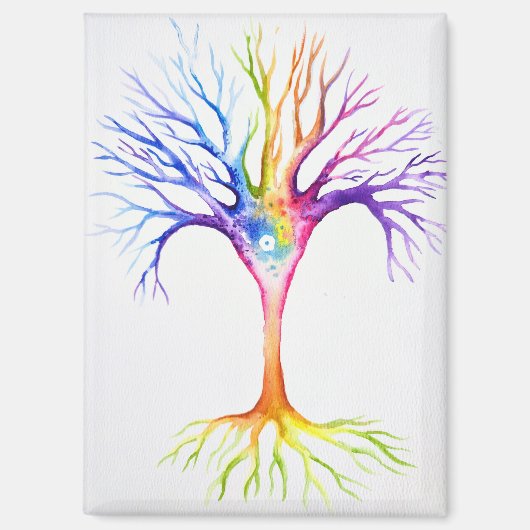 Aimant Grand arbre neuronal coloré (Recto)