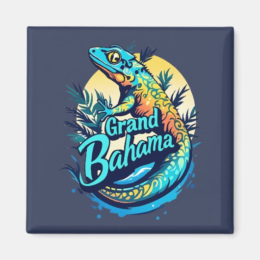 Aimant Grand Bahama Caribbean Gecko (Devant)