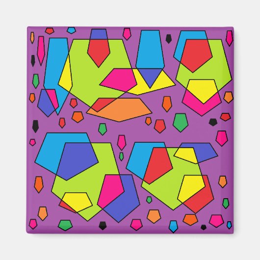 Aimant grand bloc violet art (Devant)