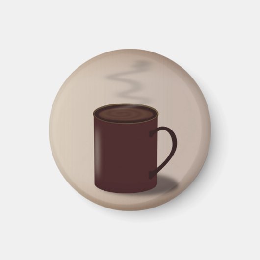 Aimant Grand bol de chocolat chaud (Devant)