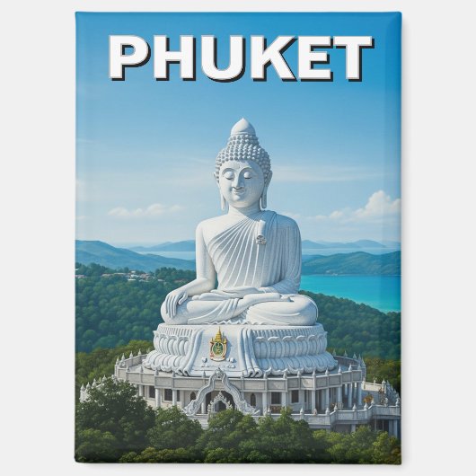 Aimant Grand Bouddha de Phuket Thaïlande (Recto)
