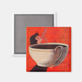 Aimant grand buveur de café (Recto/Verso)