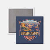 Aimant Grand Canyon National Park Illustration Travel Art (Recto/Verso)