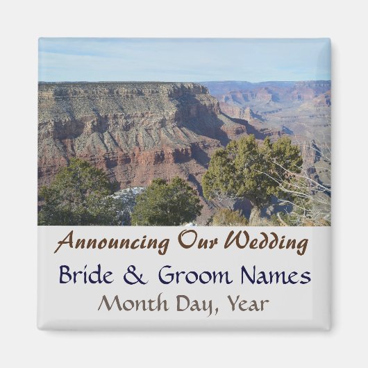 Aimant Grand Canyon Voir mariage Enregistrer la date Magn (Devant)
