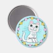 Aimant Grand Chaton aux Grands Yeux (Recto/Verso)