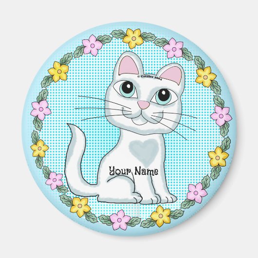 Aimant Grand Chaton aux Grands Yeux (Devant)