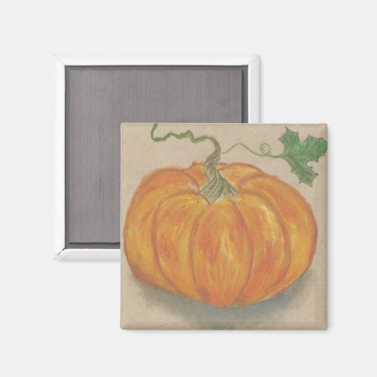 Aimant Grand Citrouille orange (Recto/Verso)