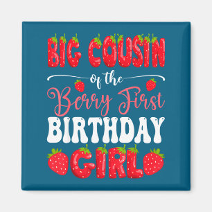 Aimant Grand cousin de baie fille du premier anniversaire