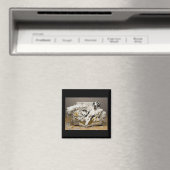 Aimant Grand Dane Louner sur le tissu de canapé mâché (In Situ (Lave-vaisselle))