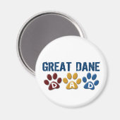 Aimant GRAND DANE Papa Empreinte de patte 1 (Recto/Verso)