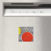 Aimant Grand endroit Red Sun avec bandes noires (In Situ (Lave-vaisselle))