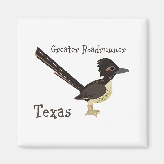 Aimant Grand Géocoucou du Texas (Devant)