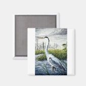 Aimant Grand héron bleu (Recto/Verso)