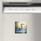 Aimant Grand Héron bleu Everglades Parc National Floride (In Situ (Lave-vaisselle))