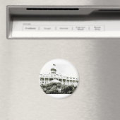 Aimant Grand Hotel, Île Mackinac, noir et blanc (In Situ (Lave-vaisselle))